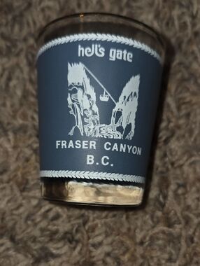 Hell's Gate Fraser Canyon B.C. Souvenir Shot Glass - Blue